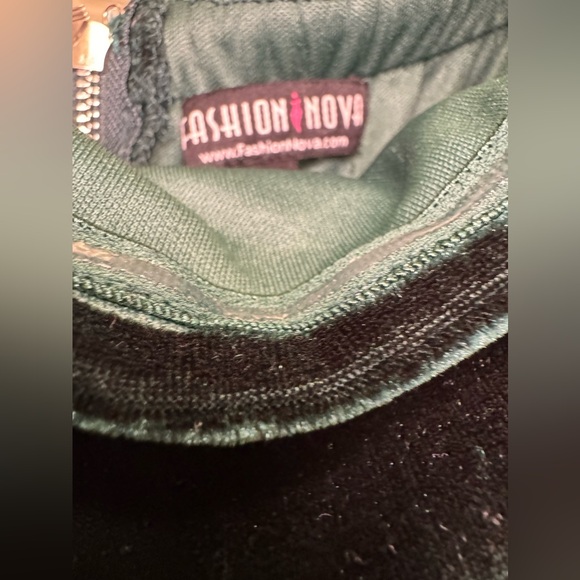 Fashion Nova Medium Off Shoulder Velvet Dress with Slit - Picture 5 of 9